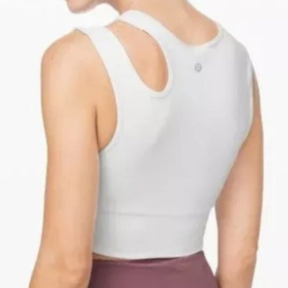 Lululemon Mastered Motion Cropped Tank - 6 White - Picture 2 of 6